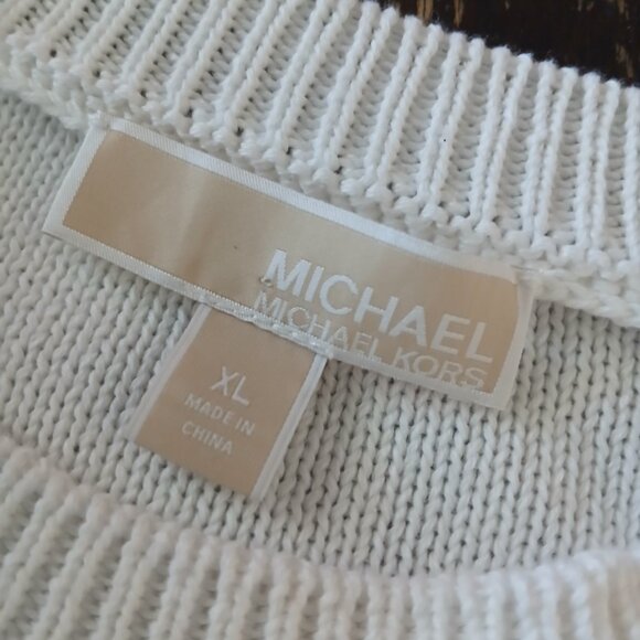 Michael Michael Kors White Sweater Women's XL - Picture 4 of 6